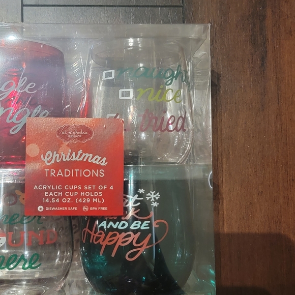 New in Box Set of 4 Wine Cups - Picture 3 of 3